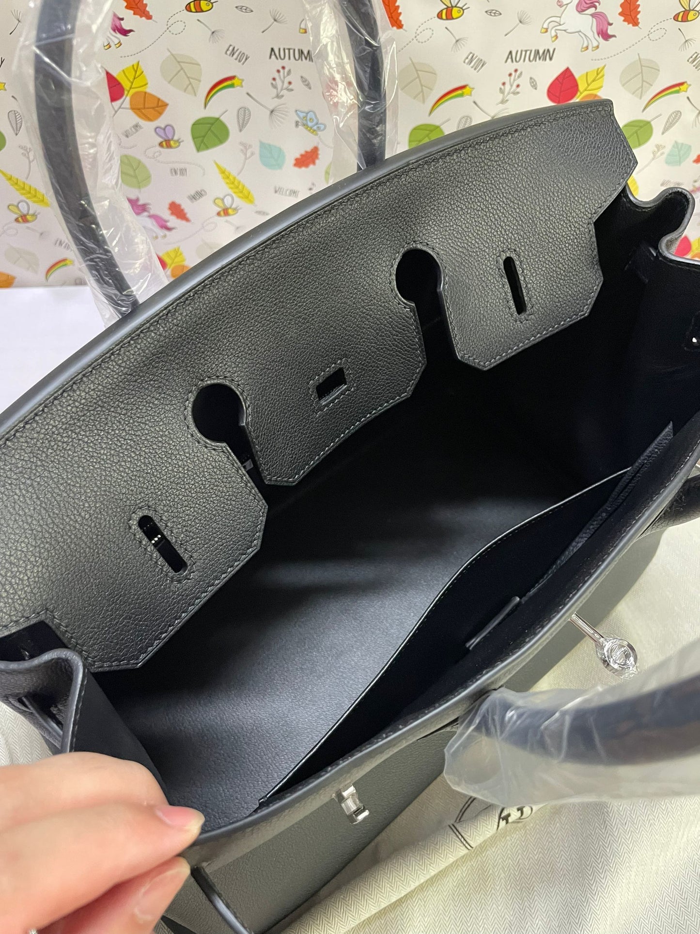 Black Evercolor leather 35 Cm Bag