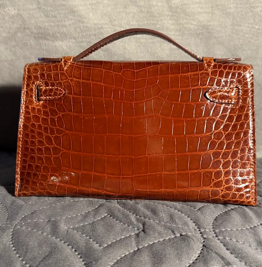 Miel Color Alligator Kelly Pochette