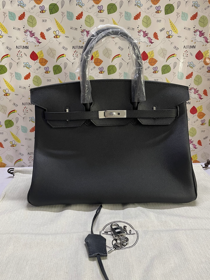 Black Evercolor leather 35 Cm Bag